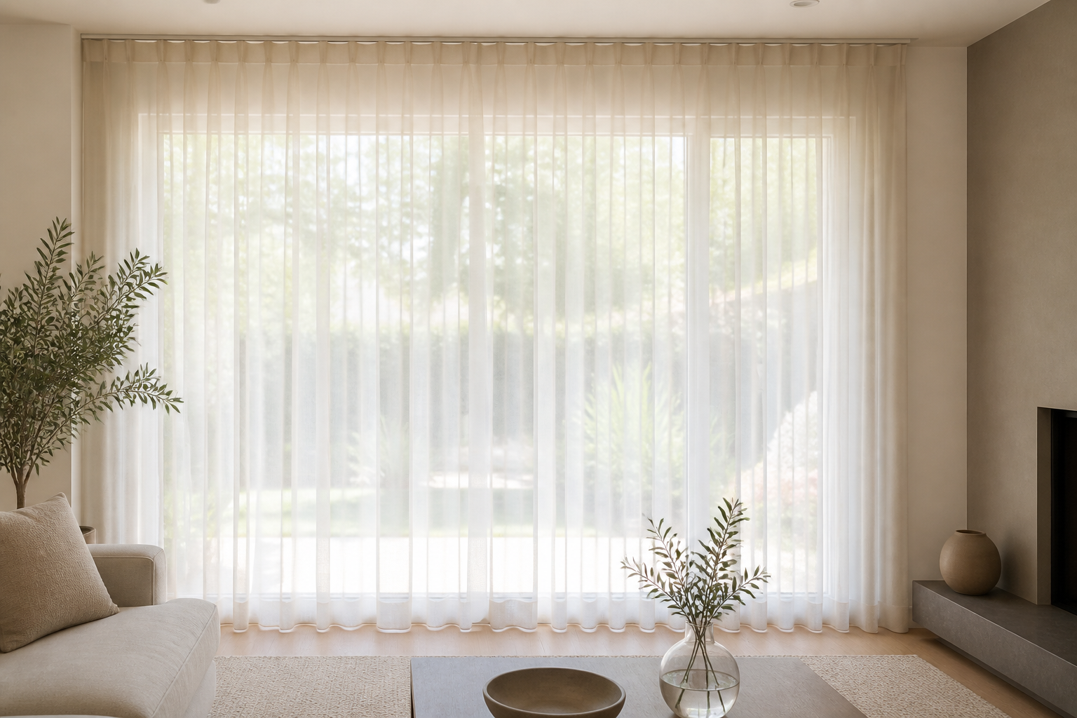 Triple Pinch Pleat Sheer